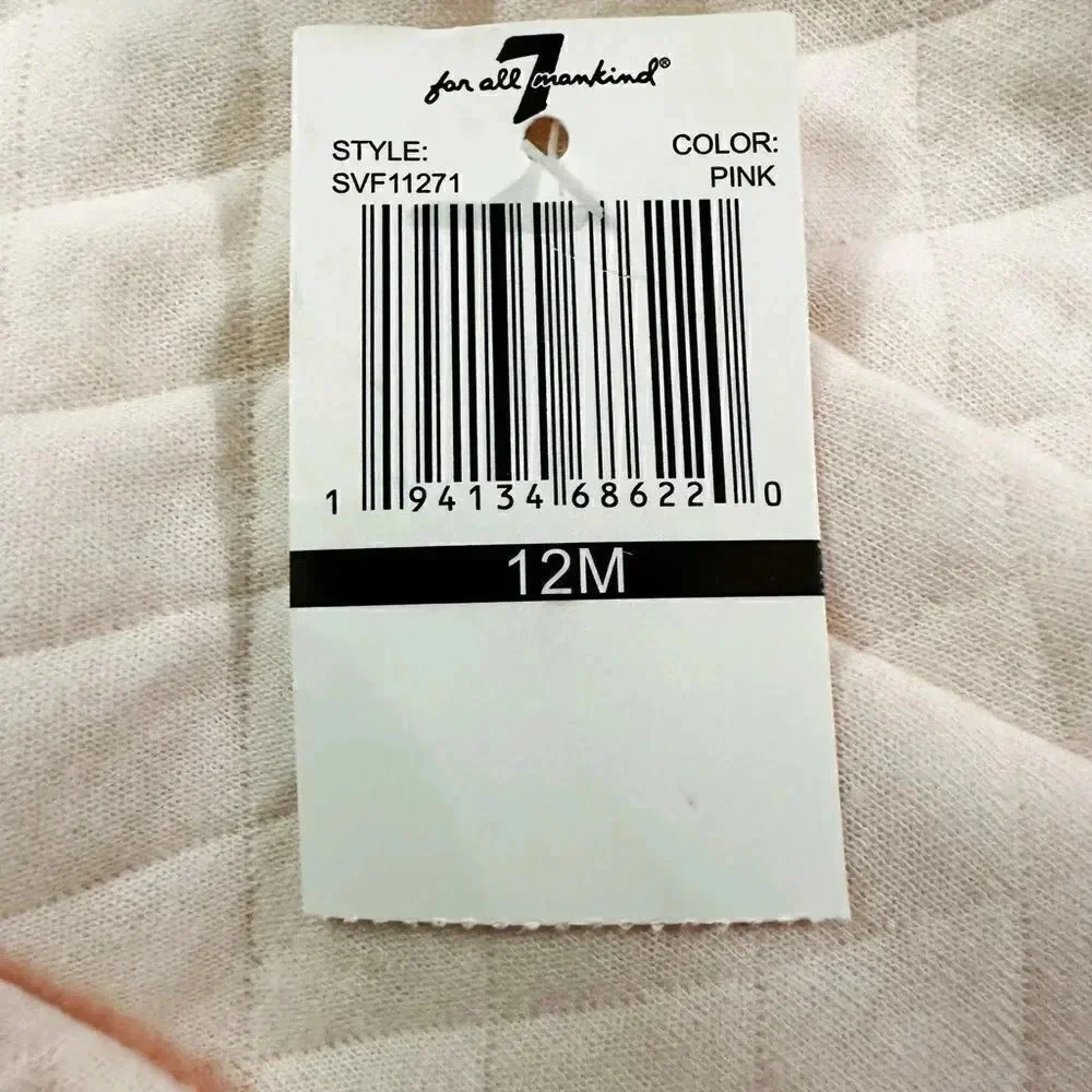 7 for all Mankind | Pink Quilted Bunting (12 mos) 💖